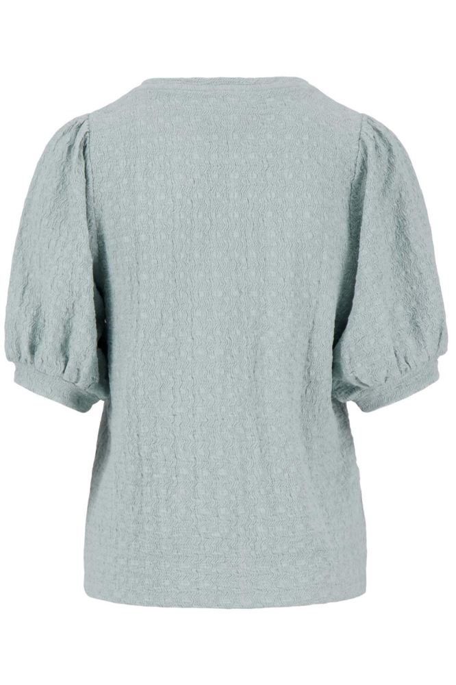 POFMOUW TOP VAN CRINKLE STOF 0304 164 VERGRIJSD BLAUW